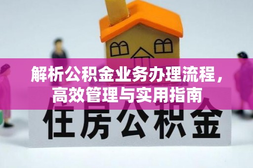 博兴解析公积金业务办理流程，高效管理与实用指南